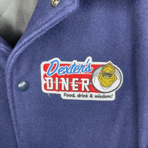 Dehen Vintage Wool and Leather Navy Jacket Size XL - Picture 3 of 13